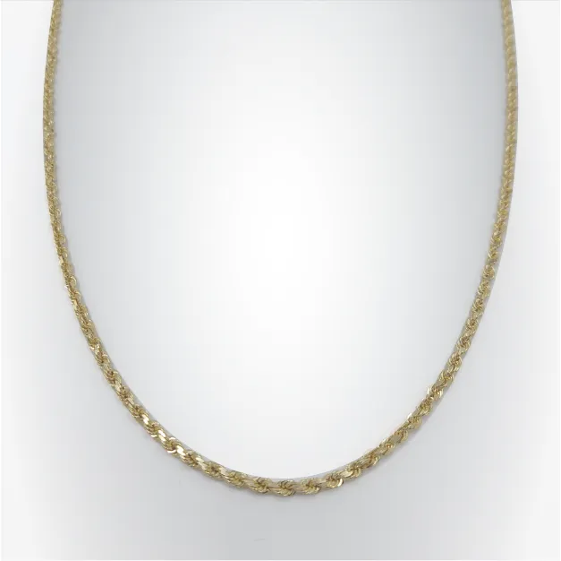 Crown Jewels Coin Necklaces Diamond Cut Rope Chain 10k 28 4mm