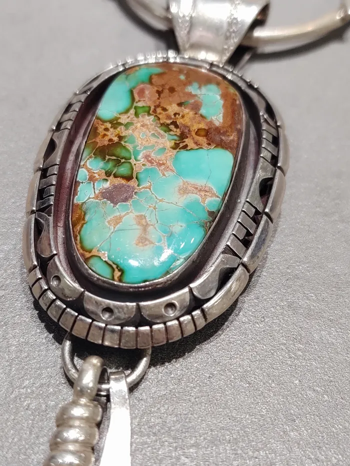 Crown Jewels Coin Necklaces Feather Turquoise Necklace Hallmarked Billy Handmade Native American