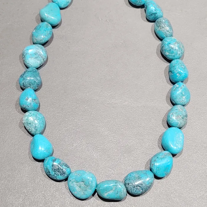 Crown Jewels Coin Necklaces Turquoise Nugget Sterling Silver Necklace Handmade Native American