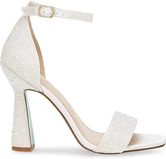 Dani Heeled Sandal Pearl Betsy Johnson Earrings
