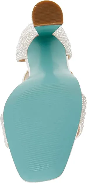 Dani Heeled Sandal Pearl Betsy Johnson Earrings