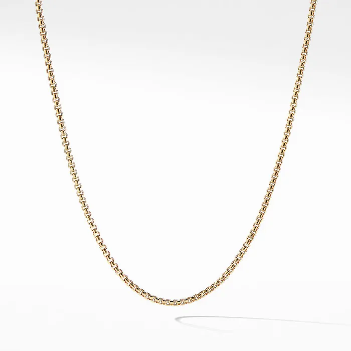 David Yurman 24 Box Chain Necklace in 18K Yellow Gold 27mm DAVID YURMAN INC Necklaces David Yurman 24 Box Chain Necklace in 18K Yellow Gold 27mm DAVID YURMAN INC Necklaces