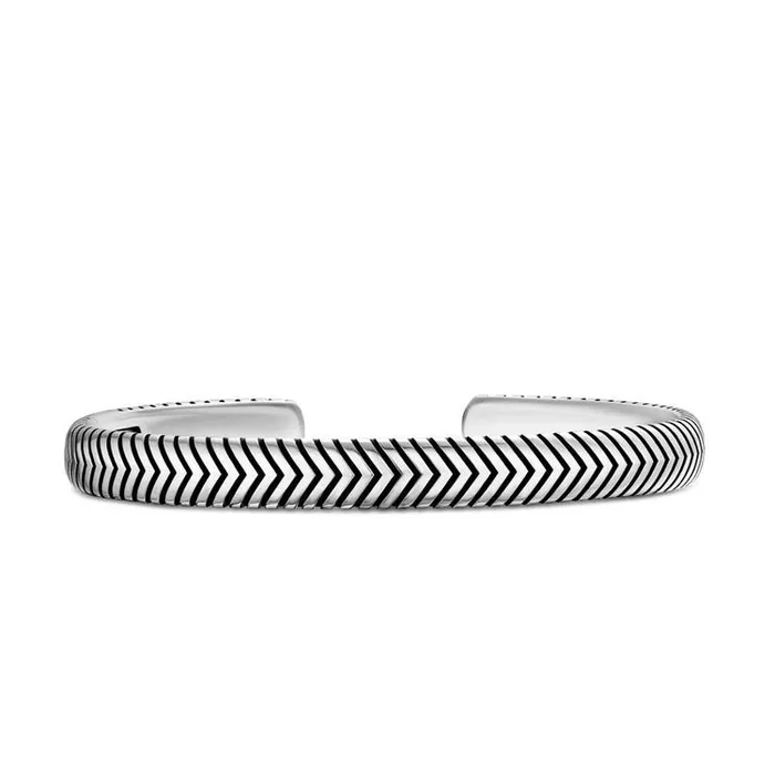 David Yurman Chevron Cuff Bracelet in Sterling Silver 8mm DAVID YURMAN INC Bracelets David Yurman Chevron Cuff Bracelet in Sterling Silver 8mm DAVID YURMAN INC Bracelets