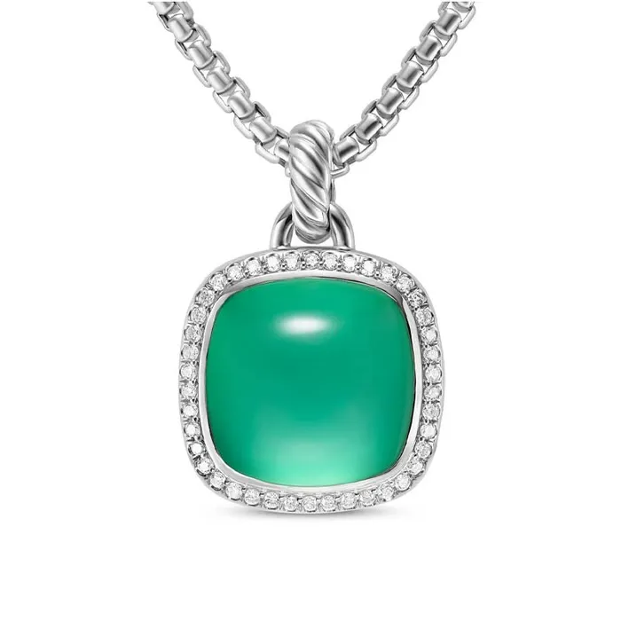 DAVID YURMAN INC Necklaces David Yurman Albion Pendant with Lagoon Orchid and Diamonds 15mm DAVID YURMAN INC Necklaces David Yurman Albion Pendant with Lagoon Orchid and Diamonds 15mm
