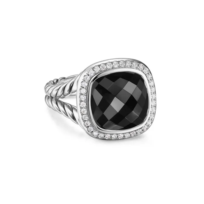 DAVID YURMAN INC Rings Albion Ring with Black Onyx and Diamonds 11mm