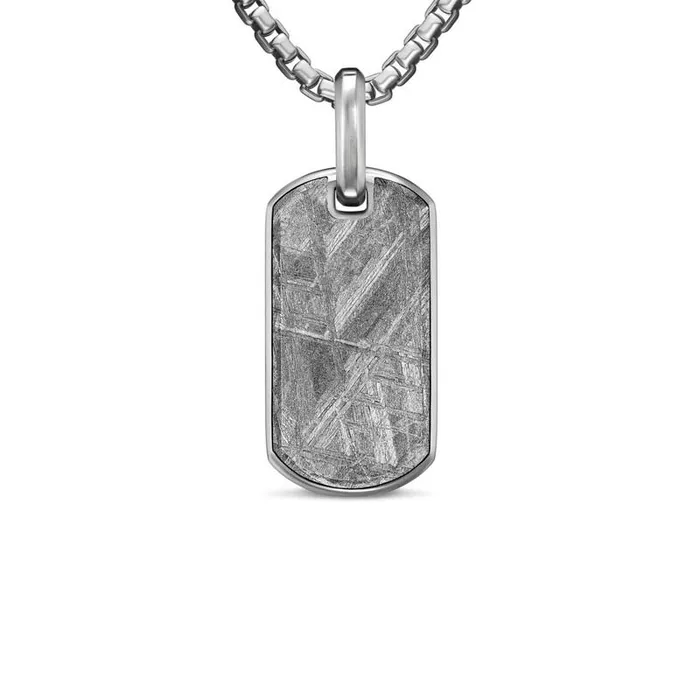 DAVID YURMAN INC Rings David Yurman Chevron Tag in Sterling Silver with Meteorite 27mm DAVID YURMAN INC Rings David Yurman Chevron Tag in Sterling Silver with Meteorite 27mm