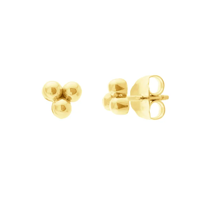 Earrings 14K Yellow Gold Fancy Stud Style Earrings MIDAS CHAIN