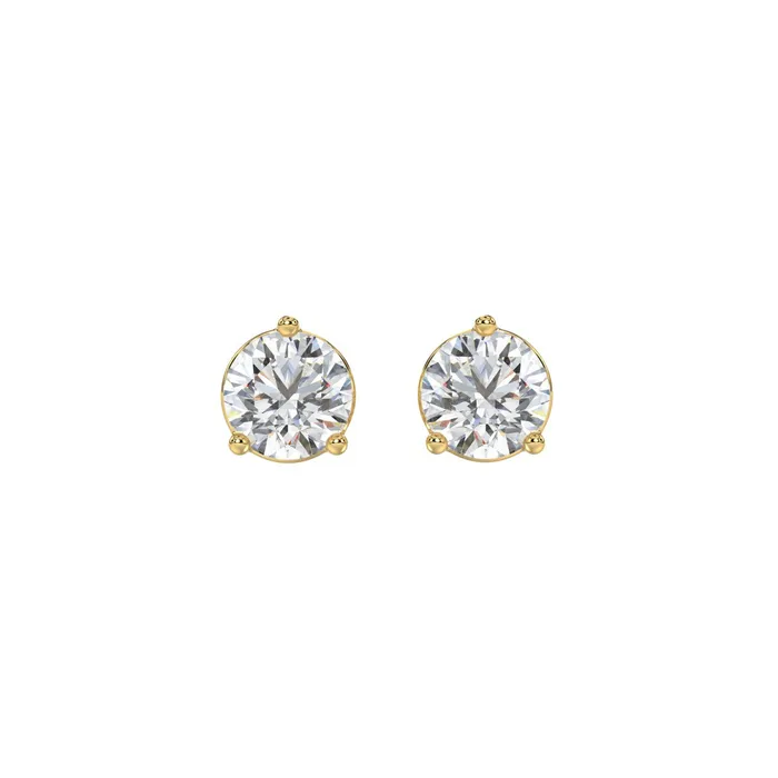Earrings Ethos 14K YELLOW GOLD 2CT ROUND DIAMOND LADIES SOLITAIRE EARRINGS Earrings Ethos 14K YELLOW GOLD 2CT ROUND DIAMOND LADIES SOLITAIRE EARRINGS