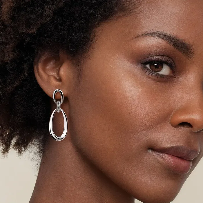 Earrings Gabriel Sterling Silver 15mm x 465mm Dangle Style Earrings GABRIEL CO Earrings Gabriel Sterling Silver 15mm x 465mm Dangle Style Earrings GABRIEL CO