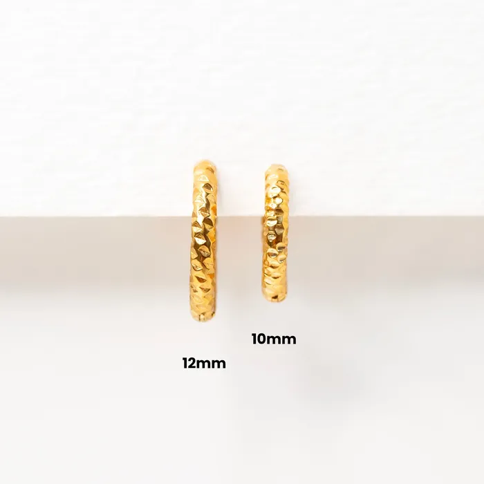 Earrings Grayling Syla Diamond Cut Locking Sleeper Huggie Earrings Pair