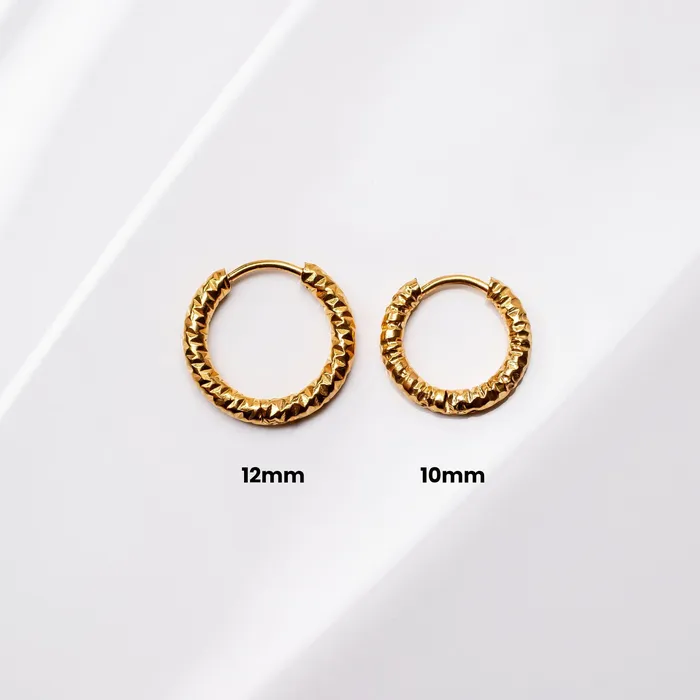 Earrings Grayling Syla Diamond Cut Locking Sleeper Huggie Earrings Pair