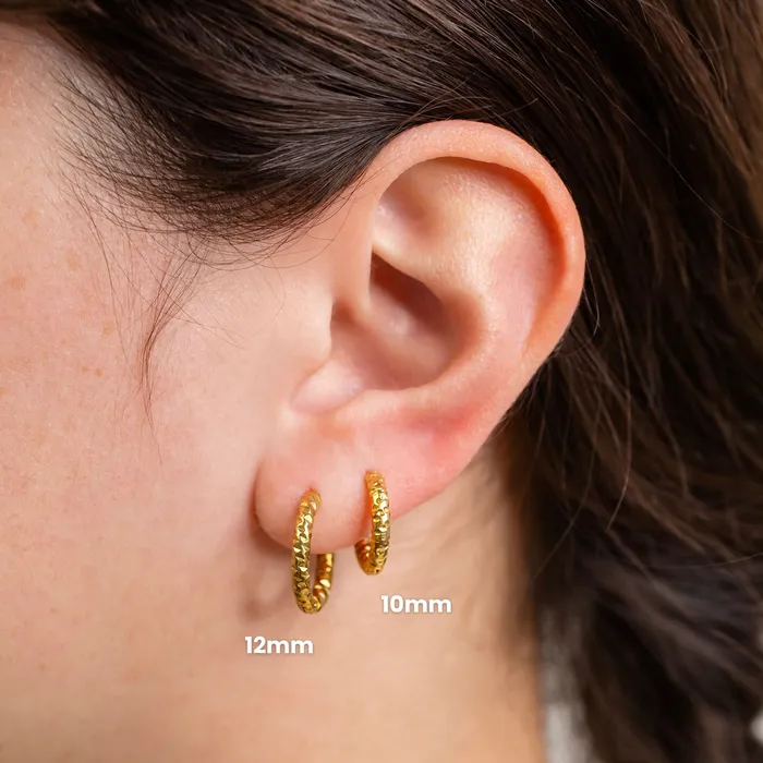 Earrings Grayling Syla Diamond Cut Locking Sleeper Huggie Earrings Pair