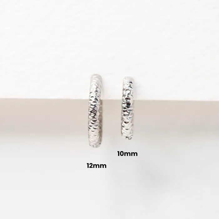 Earrings Grayling Syla Diamond Cut Locking Sleeper Huggie Earrings Pair