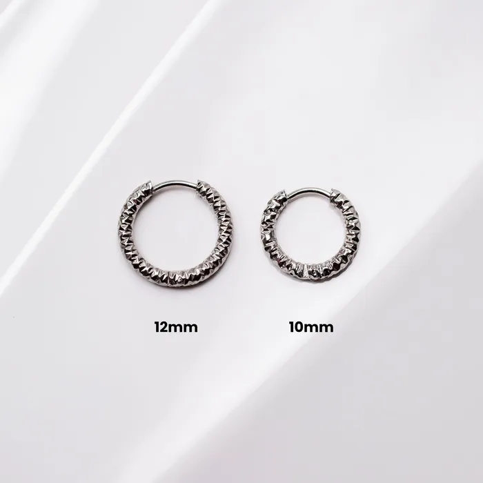 Earrings Grayling Syla Diamond Cut Locking Sleeper Huggie Earrings Pair