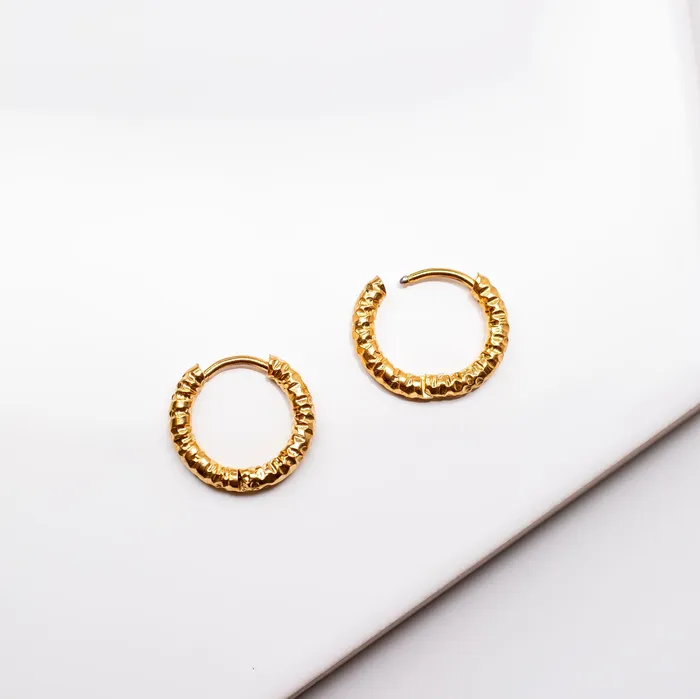 Earrings Grayling Syla Diamond Cut Locking Sleeper Huggie Earrings Pair