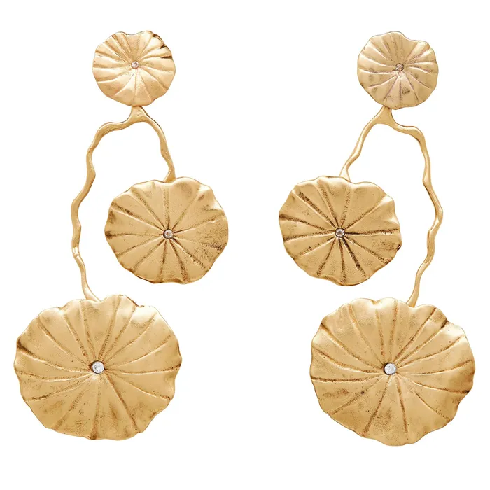 Earrings Julie Cohn Design PENNYWORT VINE BRONZE CHANDELIER EARRING