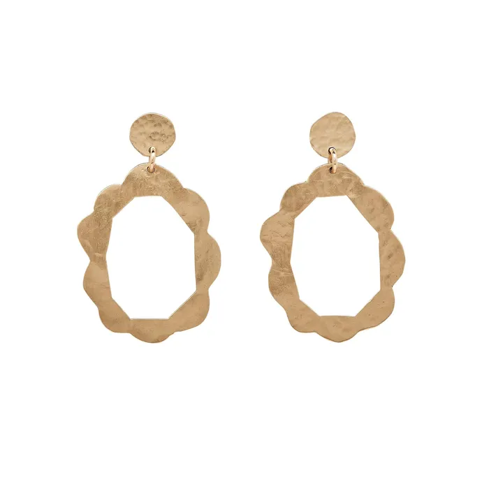 Earrings Julie Cohn Design SMALL SCALLOP BRONZE EARRING