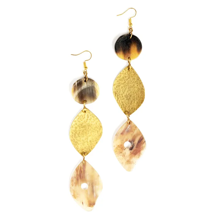 Earrings Mwassus Jewelry African EarringsAfrican Recycled Bone Earrings