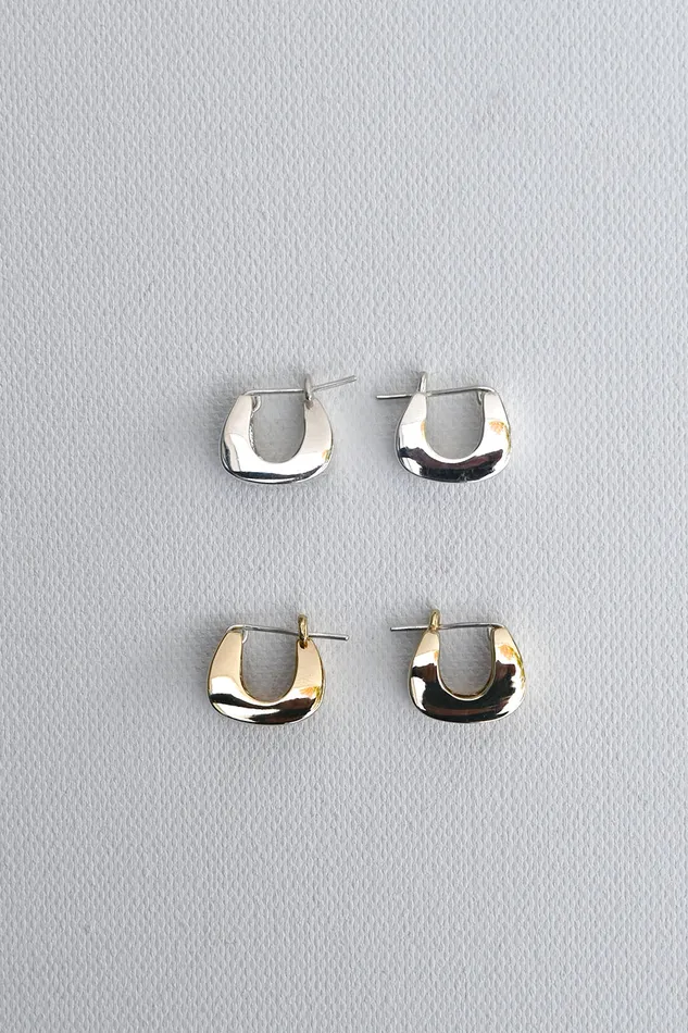 Earrings Quarry Proctor Earrings Brass Silver
