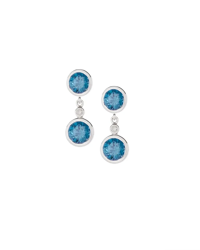 Earrings Smith Bevill Jewelers Aquamarine Double Drop Earrings