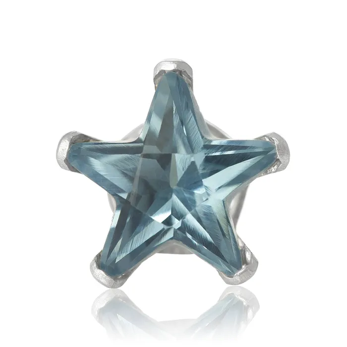 Earrings Teeda EZ2490 Star CZ Stud Earrings 6mm