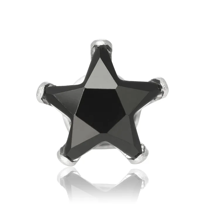 Earrings Teeda EZ2490 Star CZ Stud Earrings 6mm