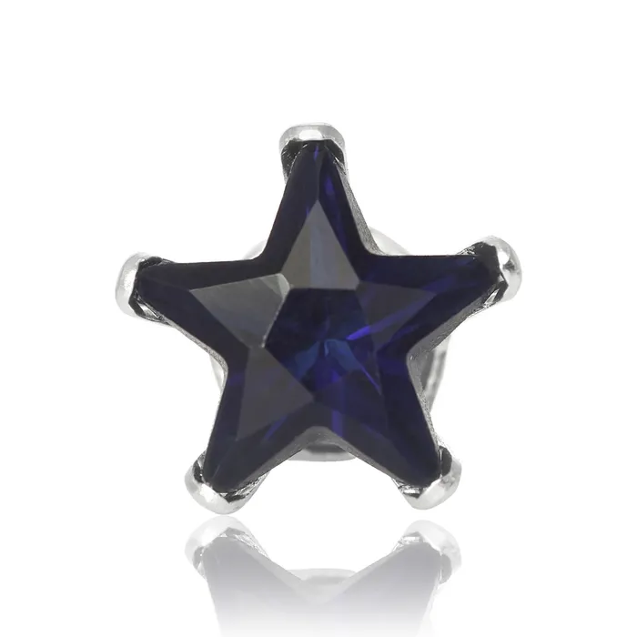 Earrings Teeda EZ2490 Star CZ Stud Earrings 6mm