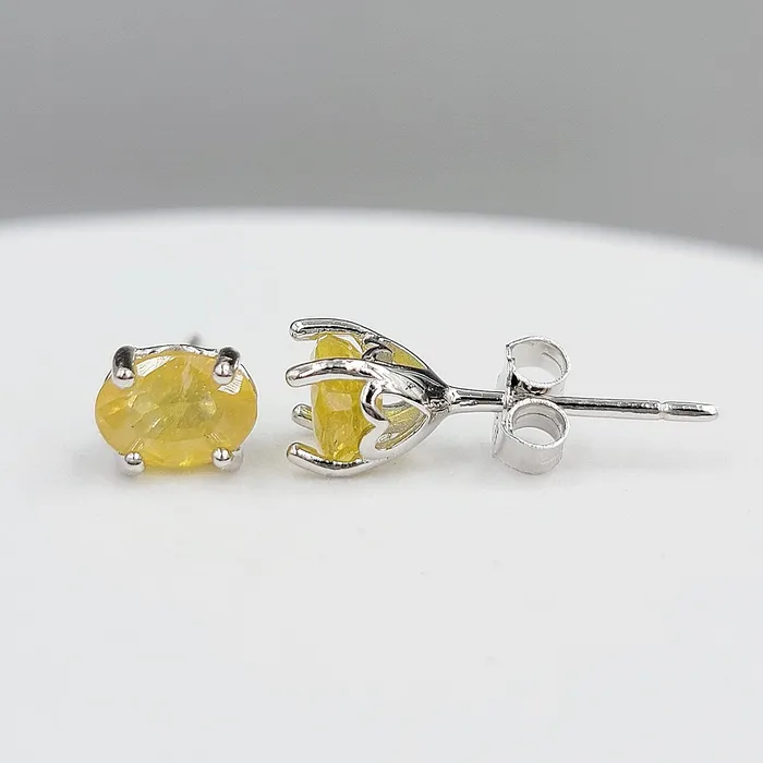 Earrings Uniquelan Jewelry Yellow Sapphire Heart Stud Earrings Earrings Uniquelan Jewelry Yellow Sapphire Heart Stud Earrings