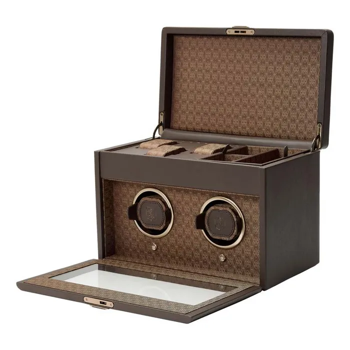 Earth Double Watch Winder in Coffee WOLF DESIGNS Watches