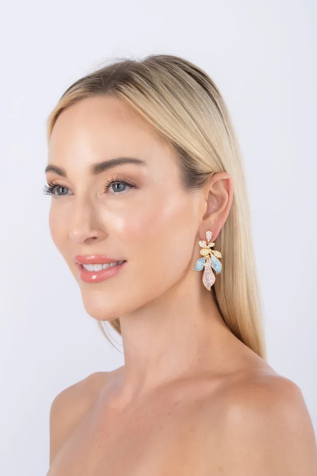Emma CZ Drop Earring Eye Candy LA Earrings