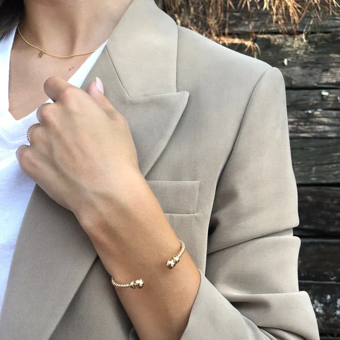 enewton PreStyled Sets Classic Gold 3mm Bead Cuff Gold