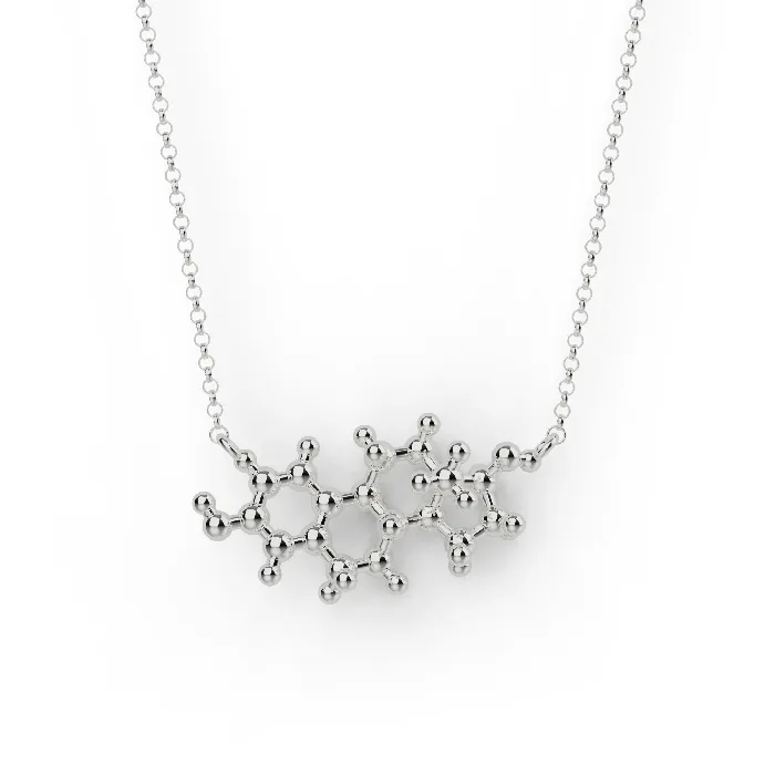estrogen necklace silver sciencejewelry1824 Necklaces
