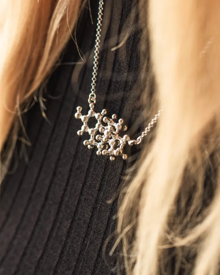 estrogen necklace silver sciencejewelry1824 Necklaces