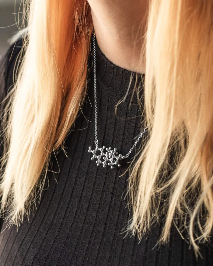 estrogen necklace silver sciencejewelry1824 Necklaces