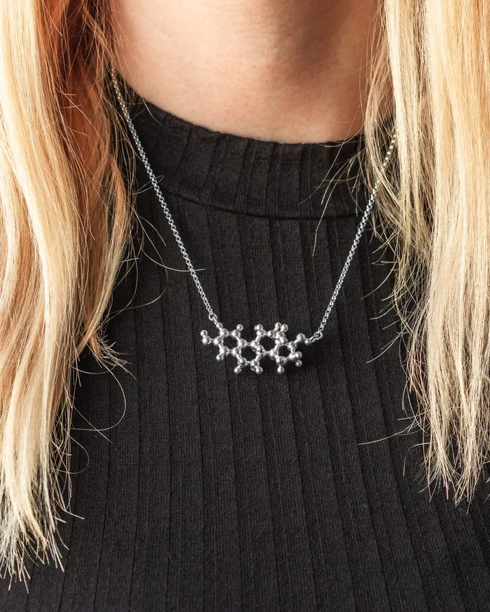 estrogen necklace silver sciencejewelry1824 Necklaces