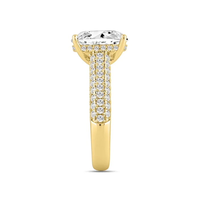 Ethos LADIES RING 375CT ROUNDOVAL DIAMOND 14K YELLOW GOLD CENTER STONE OVAL DIAMOND 300CT Rings Ethos LADIES RING 375CT ROUNDOVAL DIAMOND 14K YELLOW GOLD CENTER STONE OVAL DIAMOND 300CT Rings