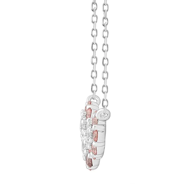 Ethos Necklaces LADIES NECKLACE 1CT ROUND DIAMOND 14K WHITE GOLD CENTER STONE ROUND DIAMOND 58CT Ethos Necklaces LADIES NECKLACE 1CT ROUND DIAMOND 14K WHITE GOLD CENTER STONE ROUND DIAMOND 58CT