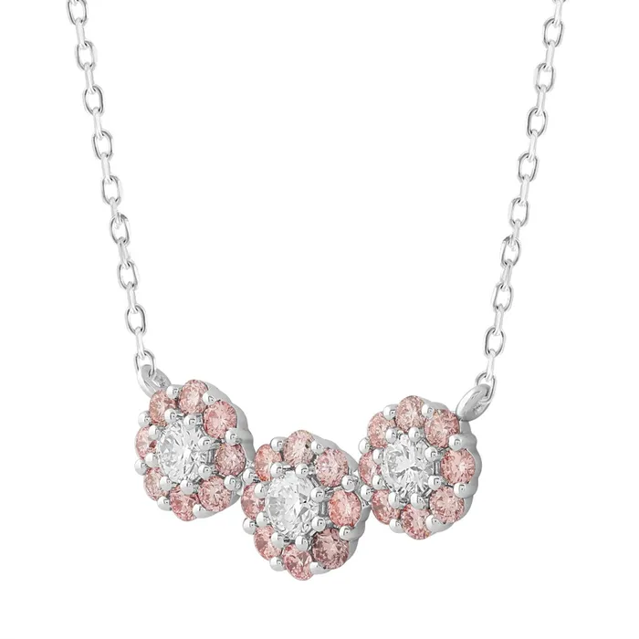 Ethos Necklaces LADIES NECKLACE 1CT ROUND DIAMOND 14K WHITE GOLD CENTER STONE ROUND DIAMOND 58CT Ethos Necklaces LADIES NECKLACE 1CT ROUND DIAMOND 14K WHITE GOLD CENTER STONE ROUND DIAMOND 58CT