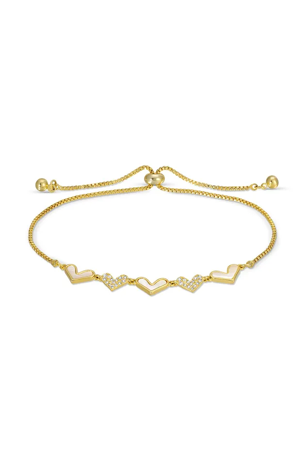 Eye Candy LA Bracelets Luna Heart CZ Bracelet Set