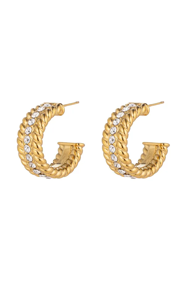 Eye Candy LA Earrings Anat Cuff CZ Earrings