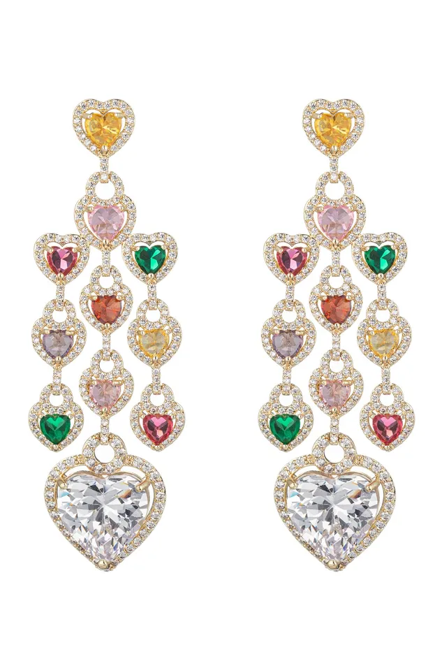 Eye Candy LA Earrings Ruby Red Heart Earrings