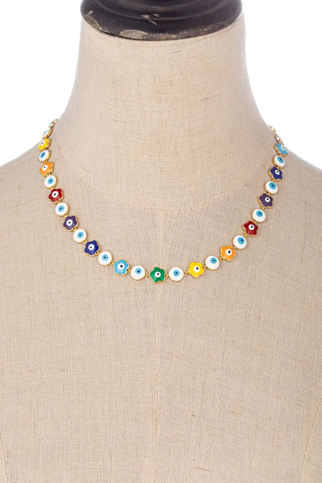 Eye Candy LA Necklaces Flower Eye Necklace