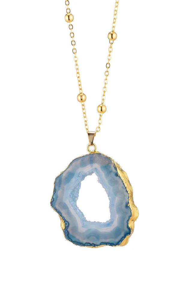 Eye Candy LA Necklaces Gianna Pendant Necklace Blue
