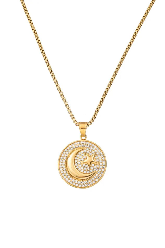 Eye Candy LA Necklaces Star Moon Necklace