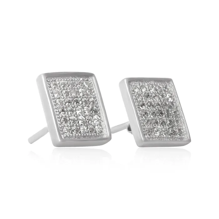 EZ7060 Square Micropav Cubic Zirconia Earrings Teeda Earrings