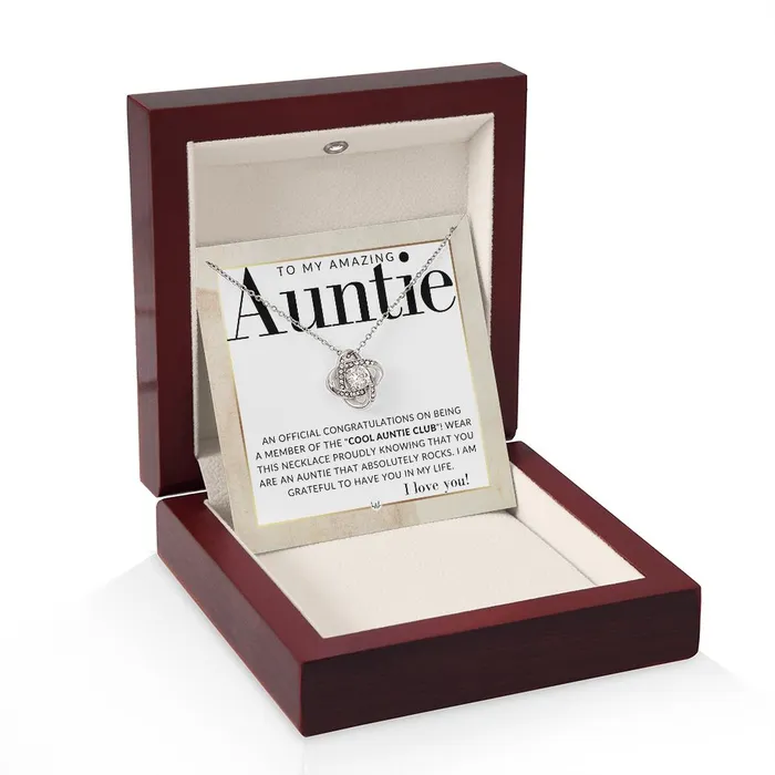 Funny Gift For Auntie Present for Auntie From Niece or Nephew Pendant Necklace Great For Christmas Her Birthday Or As An Encouragement Gift ShineOn Fulfillment Necklaces