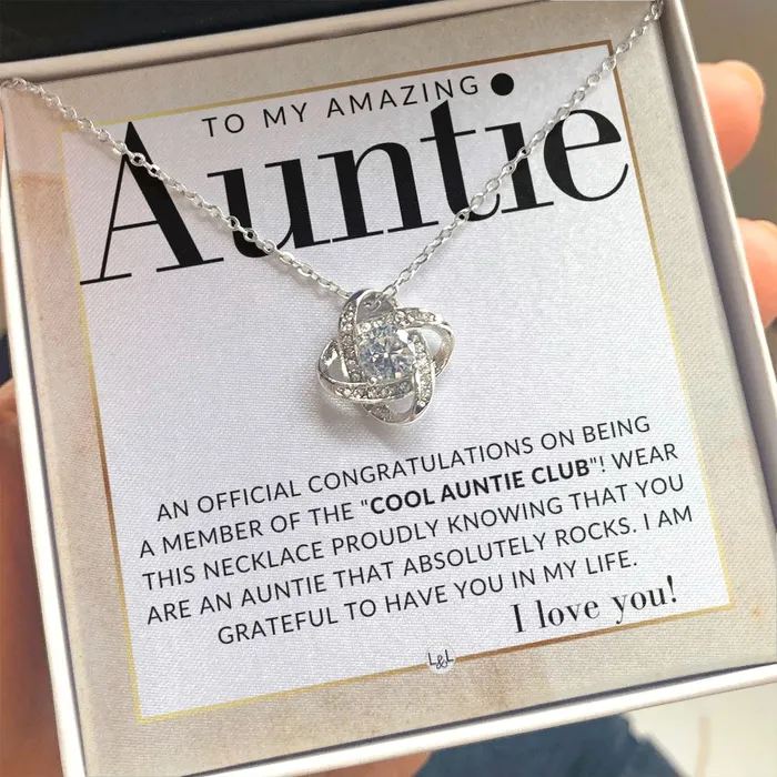 Funny Gift For Auntie Present for Auntie From Niece or Nephew Pendant Necklace Great For Christmas Her Birthday Or As An Encouragement Gift ShineOn Fulfillment Necklaces