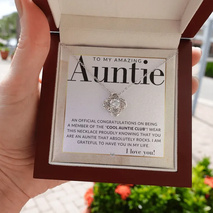 Funny Gift For Auntie Present for Auntie From Niece or Nephew Pendant Necklace Great For Christmas Her Birthday Or As An Encouragement Gift ShineOn Fulfillment Necklaces