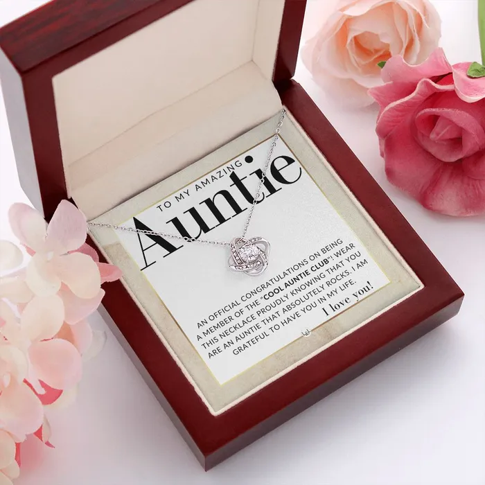 Funny Gift For Auntie Present for Auntie From Niece or Nephew Pendant Necklace Great For Christmas Her Birthday Or As An Encouragement Gift ShineOn Fulfillment Necklaces