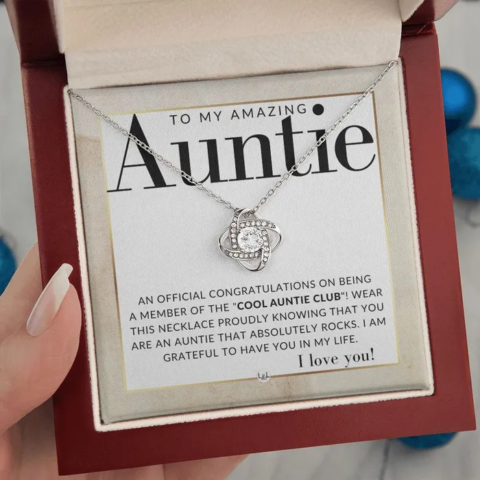 Funny Gift For Auntie Present for Auntie From Niece or Nephew Pendant Necklace Great For Christmas Her Birthday Or As An Encouragement Gift ShineOn Fulfillment Necklaces
